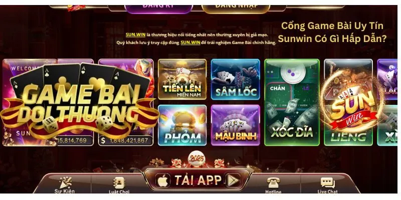 Cổng game bài Sunwin có gì thu hút người chơi?